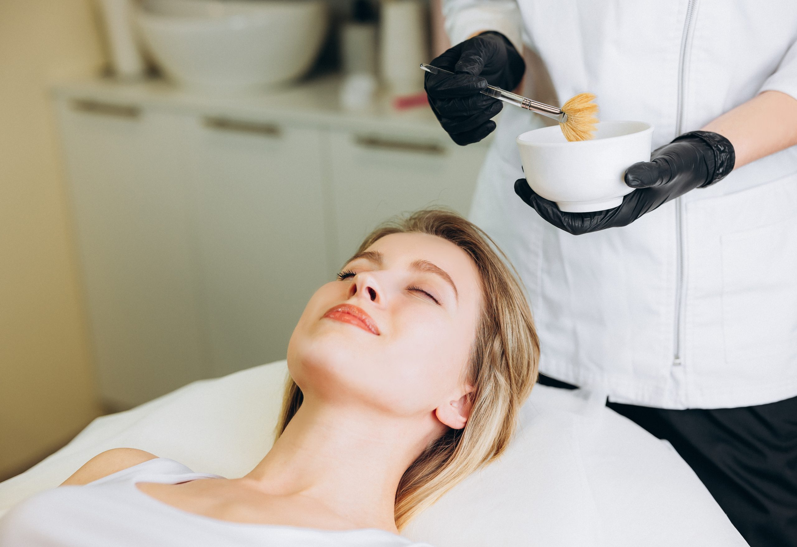 patient receiving chemical peels